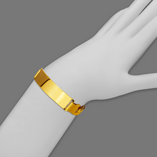 Load image into Gallery viewer, 14K Yellow Gold Figaro Concave ID Bracelet 11mm/10mm 8" 8.5" Engraving Available
