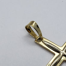 Load image into Gallery viewer, Authentic 14K Yellow Lined Gold Cross Pendant with/out White Gold Jesus 2 Style
