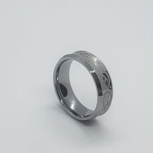 Load image into Gallery viewer, Tungsten Carbide 8 mm Concaved Wedding Band Ring Etched Celtic Dragon Pattern
