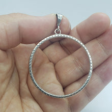 Load image into Gallery viewer, Sterling Silver Half Dollar Bezel 30 mm Coins Prong Back Illusion Edge 50 Cent
