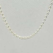 Load image into Gallery viewer, 925 Solid Sterling Silver Spiga Wheat Chain Necklace Men Women 1.5mm, 16" - 24"
