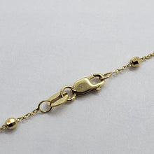 Load image into Gallery viewer, 14k Solid Yellow Two Tone Gold Ball Bead Chain Necklace 2mm 4mm / 16" 18" 20"
