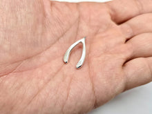 Load image into Gallery viewer, 925 Sterling Silver Large Plain Wishbone Pendant 15/16 Inch (24mm) Tall

