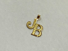 Load image into Gallery viewer, 10K Yellow Gold Double Initial Pendant Charm Diamond Cut A ~ Z Alphabet 4 Sizes
