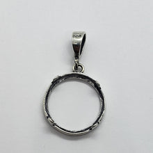 Load image into Gallery viewer, 925 Sterling Silver Dime Bezel 18 mm Coins Prong Back Illusion Edge High Quality
