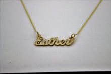 Load image into Gallery viewer, 14K Solid Yellow Gold Personalized Custom Name Pendant Charm with/without chain
