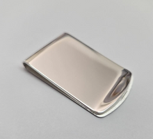 Load image into Gallery viewer, Sterling Silver Money Clip Plain Wide Closed Back Made in Italy 1 X 1 3/4 inch
