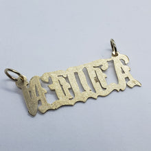 Load image into Gallery viewer, 10K Solid Yellow Gold Handmade Personalized Custom Name Pendant Old English

