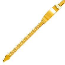 Load image into Gallery viewer, 14K Yellow Gold Bizmark Baby ID Bracelet 7mm/4mm 6" Engraving Available
