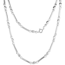 Load image into Gallery viewer, 925 Sterling Silver Faceted Bead Station Bracelet Necklace 3mm, 16" Long
