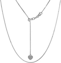 Load image into Gallery viewer, 14K Gold Adjustable 0.8mm Box Chain Necklace for Women Italy 19.5 inch 2 Colors
