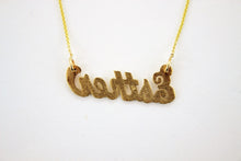 Load image into Gallery viewer, 14K Solid Yellow Gold Personalized Custom Name Pendant Charm with/without chain
