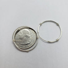 Load image into Gallery viewer, 925 Sterling Silver Bali Style Endless Hoop Earrings 1" Diameter 1mm Thin Tube
