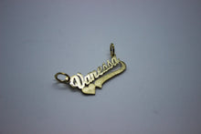 Load image into Gallery viewer, 10K Solid Yellow Gold PERSONALIZED Custom Name Pendant Charm with heart
