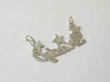 Load image into Gallery viewer, 925 Sterling Silver Personalized Custom Name Diamond Cut Pendant Charm Stars

