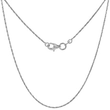 Load image into Gallery viewer, 925 Sterling Silver Fine Rounded Cardano Snake Chain Necklace 0.8mm 16" to 18"
