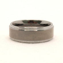 Load image into Gallery viewer, Tungsten Carbide Flat Center Satin Finish Recessed Edges Wedding Band Ring 8mm
