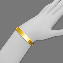 Load image into Gallery viewer, 14K Yellow Gold Figaro Concave ID Bracelet 7mm/8mm 8" 8.5" Engraving Available
