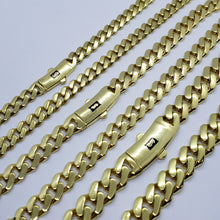 Load image into Gallery viewer, 10K Hollow Yellow Gold Miami Cuban Monaco Chain 6m~9mm Necklace Bracelet 7"-30"
