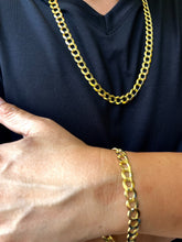 Load image into Gallery viewer, 10K Yellow Gold Solid Cuban Link Chain Curb Necklace Bracelet 1.8mm-10mm 7"~30"

