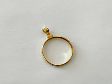 Load image into Gallery viewer, Authentic 14k Gold Filled Screw Top Bezel with Coin Edge 6 Sizes
