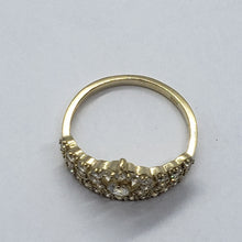 Load image into Gallery viewer, 10K Solid Yellow Gold CZ Crown Ring Royal Polished Band Women Girls High Quality
