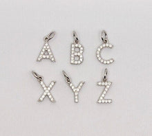 Load image into Gallery viewer, 925 Sterling Silver 26 Alphabet Initial Pendant 1/2 inch Tall Gift Girl Women
