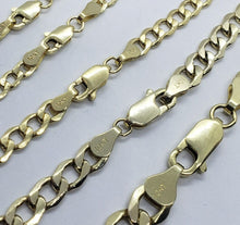 Load image into Gallery viewer, 10K Yellow Gold Hollow Cuban Curb Chain Link Necklace Bracelet 5.5mm 7mm 7"~30"
