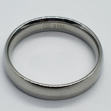 Load image into Gallery viewer, 5mm Stainless Steel Wedding Band Classic Domed Ring Double Accent Size 5-12
