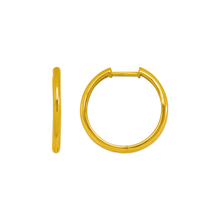 Load image into Gallery viewer, 14K Yellow White Rose Gold Elegant High Polished Huggie Hoop Earrings 2x20mm
