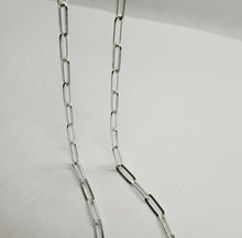 Load image into Gallery viewer, 925 Sterling Silver High Quality Paperclip Chain Necklace Bracelet 3mm 7"~30"
