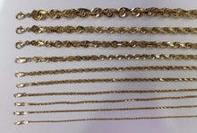 Load image into Gallery viewer, 14K SOLID GOLD YELLOW ROPE CHAIN NECKLACE 1.5MM ~ 9MM 14" ~ 30" FOR MEN WOMEN
