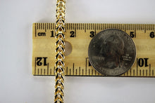 Load image into Gallery viewer, 10K Yellow Gold Hollow Franco Necklace Chain Box Link Men Women 5mm 24" ~ 40"
