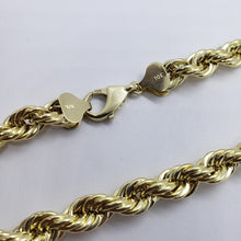 Load image into Gallery viewer, Authentic 10k Solid Yellow Gold Thick Heavy Rope Chain Necklace 9mm, 22"-30"
