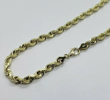 Load image into Gallery viewer, 10k Solid Yellow Gold D/C Rope Chain Men's Necklace 6mm All Size 20"-30"
