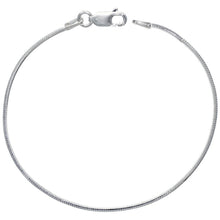 Load image into Gallery viewer, 925 Sterling Silver Octagon Diamond Cut Snake Chain Necklace 1.2mm 16" to 30"
