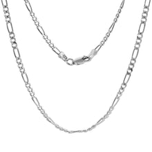 Load image into Gallery viewer, 925 Sterling Silver Very Thin Figaro Link Chain Necklace Bracelet 3mm 7" to 30"
