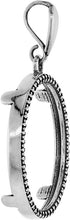 Load image into Gallery viewer, Sterling Silver Half Dollar Bezel 30 mm Coins Prong Back Illusion Edge 50 Cent
