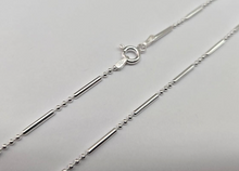 Load image into Gallery viewer, 925 Sterling Silver Three Dot One Dash Pallini Bead Ball Chain Necklace 1.5mm
