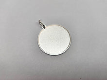 Load image into Gallery viewer, 925 Sterling Silver Round Disc Pendant for Engraving 1 Inch (25mm) Tall
