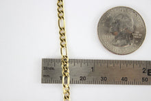 Load image into Gallery viewer, Authentic 14K Yellow Gold Hollow Figaro Necklace Bracelet Chain 3.5mm/7"~26"
