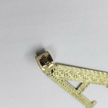 Load image into Gallery viewer, 10K Solid Yellow Gold Diamond Cut Initial Alphabet Letter Pendant Charm 4 Sizes
