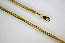 Load image into Gallery viewer, 10K Yellow Gold Hollow Franco Necklace Chain Box Link Men Women 4mm 24" ~ 36"
