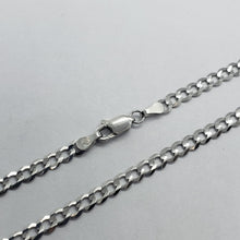 Load image into Gallery viewer, 10K White Gold Solid Cuban Link Chain Curb Necklace Bracelet 3mm Size 7"~30"

