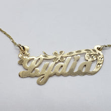 Load image into Gallery viewer, Authentic 10K Solid Yellow Gold Handmade Personalized Custom Name Pendant
