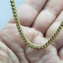 Load image into Gallery viewer, 14K Solid Yellow Gold 4mm Chain Miami Cuban Link Necklace Men Women 20" - 30"
