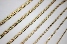 Load image into Gallery viewer, 14K Yellow White Rose Gold Tri Color Valentino Chain Necklace 1.5mm~6mm / 16~26"
