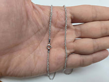 Load image into Gallery viewer, 925 Sterling Silver Sparkle Rock Chain Diamond Cut Rhodium Finish 1.8mm 16"-20"
