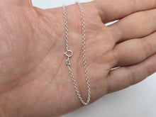 Load image into Gallery viewer, Sterling Silver Italian Rolo Chain Necklace 2mm Thin Nickel Free Sizes 7~30 inch
