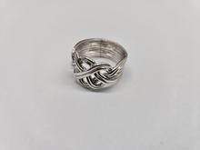 Load image into Gallery viewer, 925 Sterling Silver 8Piece Braided Celtic Loop Design Puzzle Ring Band 16mm 5~13
